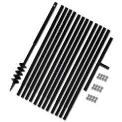 VIDAXL Bêche Et Tarière Manuelle 80 Mm Avec Rallonge Mèche Tarière 13 M