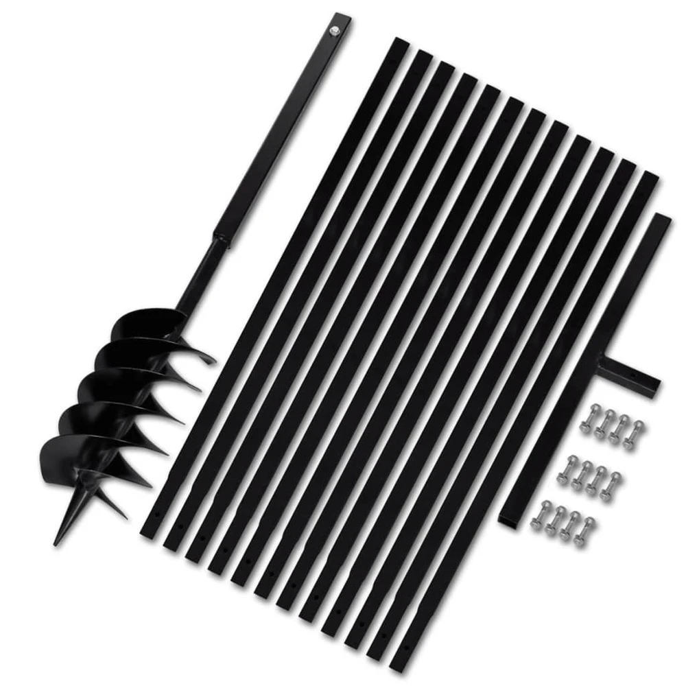 VIDAXL Bêche Et Tarière Manuelle 150 Mm Avec Rallonge 13 M Acier 1 VIDAXL Bêche Et Tarière Manuelle 150 Mm Avec Rallonge 13 M Acier