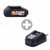 Batterie Lithium Ion 18 Volts 1,5ah Avec Chargeur 2.4a Villager Fuse