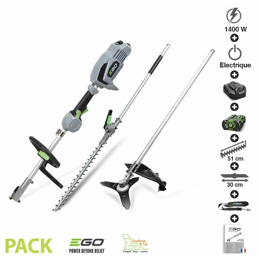Pack Multioutils Jardin Débroussailleuse Taille-haies Batterie Chargeur 56v Ego 1 Pack Multioutils Jardin Débroussailleuse Taille-haies Batterie Chargeur 56v Ego