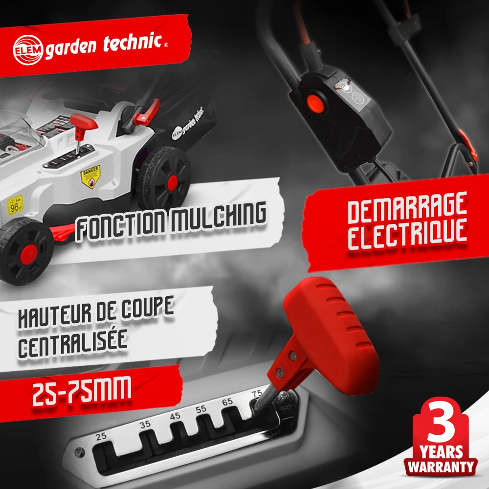 Tondeuse Rechargeable 40v (2x20v) 37cm - Batteries Et Chargeur Fournis - Elem Ga 3 Tondeuse Rechargeable 40v (2x20v) 37cm - Batteries Et Chargeur Fournis - Elem Ga – Image 3