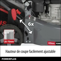 Powerplus Tondeuse A Gazon Thermique Autotractée 42 Cm De Coupe 145 Cc, Poweg63773x -Promos Jardin Pro Magasin 64261501dd8369.84549079