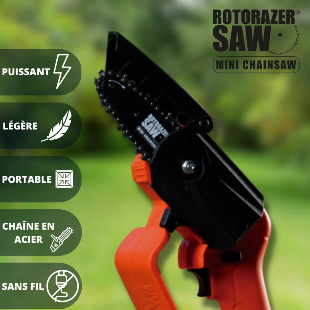 Mini Tronçonneuse électrique - Trickblade Pro - Rotorazer Mini Chainsaw 4 Mini Tronçonneuse électrique - Trickblade Pro - Rotorazer Mini Chainsaw – Image 4