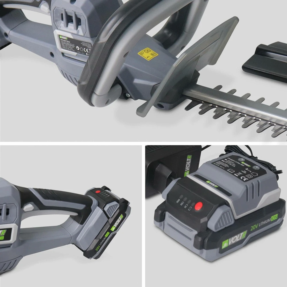 Voltr – Taille-haies Sans Fil 51cm – Avec Batterie Lithium Ion + Chargeur 20v. Normes Ce. Cache Lames Inclus 3 Voltr – Taille-haies Sans Fil 51cm – Avec Batterie Lithium Ion + Chargeur 20v. Normes Ce. Cache Lames Inclus – Image 3