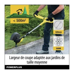 Coupe-bordure électrique Powerplus Powxg30033 - 500 W, 320 Mm ø, Jardinage Outillage, Coupe-herbe & Coupe-bordures Pour Votre -Promos Jardin Pro Magasin 644acde50af2c9.20548010