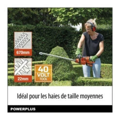 Taille-haies A Batterie 40v Dual Power Powdpg7536 - Lame 670 Mm, écartement 22 Mm - Livré Sans Batterie Ni Chargeur -Promos Jardin Pro Magasin 645b90f08c9c07.57169319