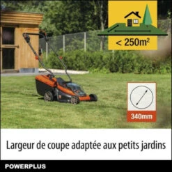 Tondeuse A Gazon A Batterie 20v 34 Cm De Coupe Powdpglws1 - Batterie 4ah Et Chargeur Inclus - Moteur Brushless -Promos Jardin Pro Magasin 648317fa842f86.76598516