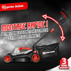 Tondeuse à Gazon électrique 1800w - Largeur De Coupe 40cm - Elem Garden -Promos Jardin Pro Magasin 75902b83960a7015