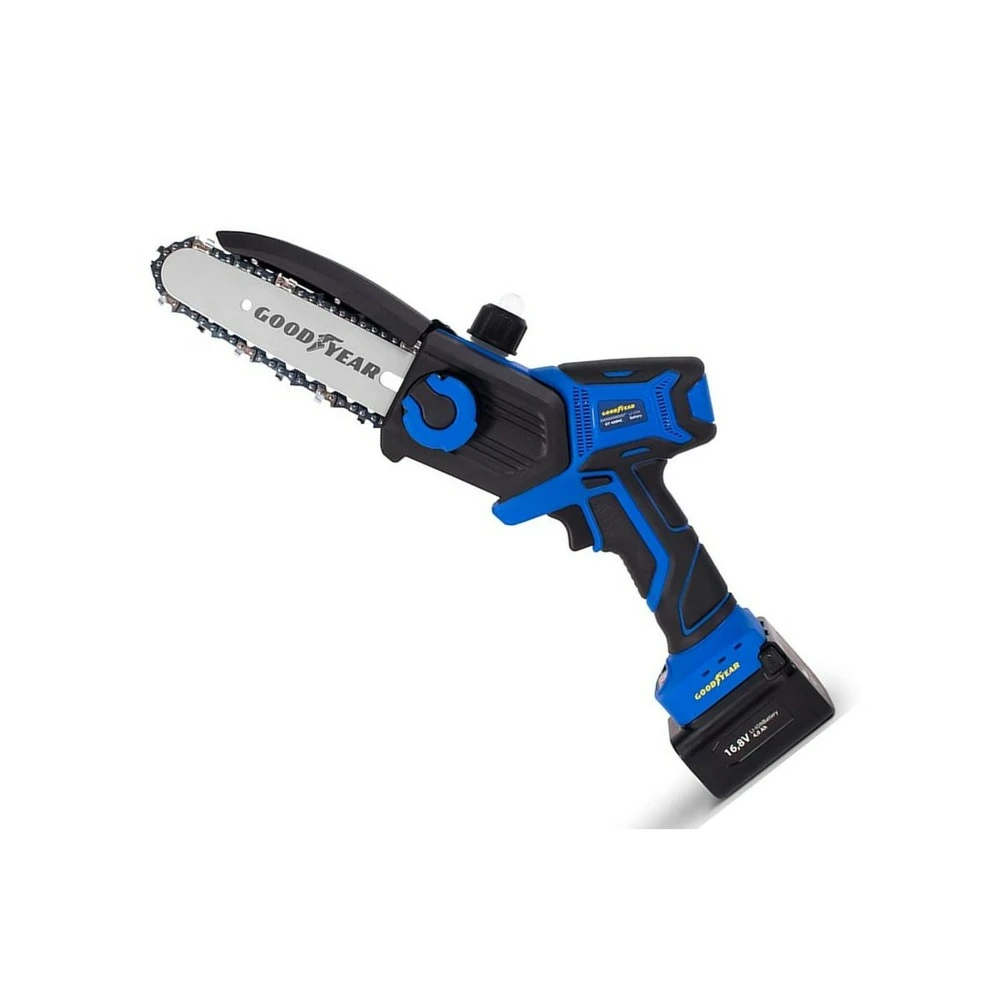 Scie Elagage Sans Fil 16,8v 2 Batteries Lithium 4ah Coupe Max 15 Cm Goodyear 2 Scie Elagage Sans Fil 16,8v 2 Batteries Lithium 4ah Coupe Max 15 Cm Goodyear – Image 2