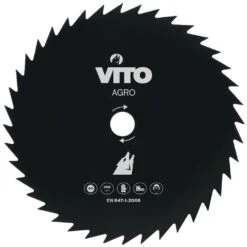 Lame De Coupe 255mm Vito Pour Débroussailleuse -40 Dents Alesage 25.4 Standard
