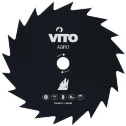 Lame De Coupe Débroussailleuse 255mm Vito 20 Dents Alesage 25.4